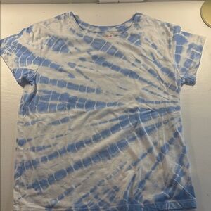 Cat & Jack Light Blue and White Tie-Dye Tee
